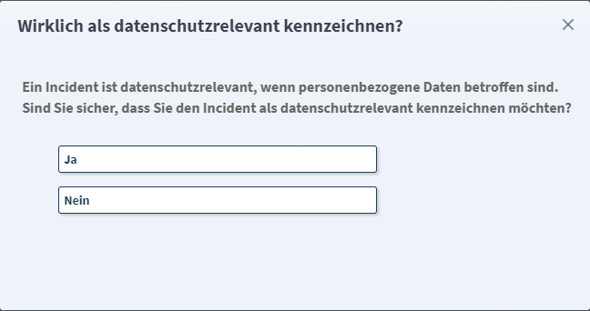 Bestätigung datenschutzrelevant